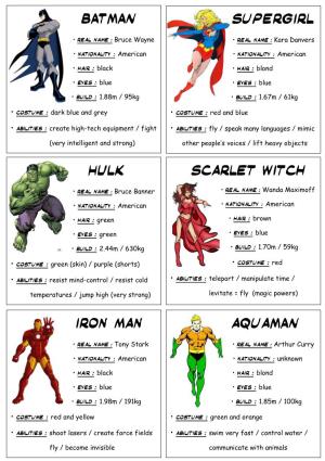 BATMAN HULK Iron Man Supergirl Scarlet Witch Aquaman