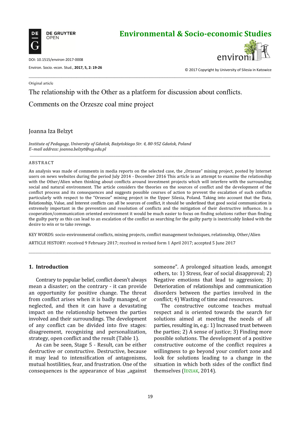 Environmental & Socio-Economic Studies