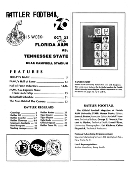 76 This Week: October 23 Florida A&M Vs. Tennessee State Doak