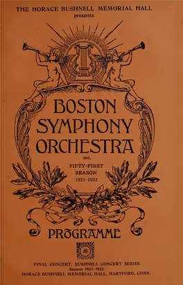 Boston Symphony Orchestra Concert Programs, Season 51,1931