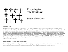 Preparing for the Great Lent