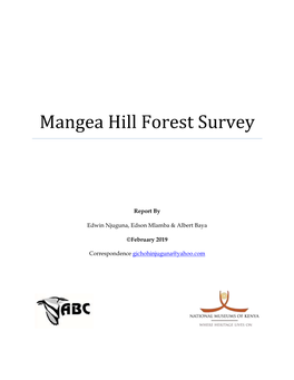 Mangea Hill Forest Survey