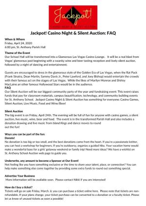 Jackpot! Casino Night & Silent Auction