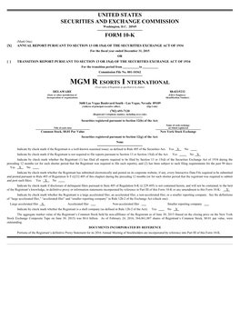 United States Securities and Exchange Commission Form