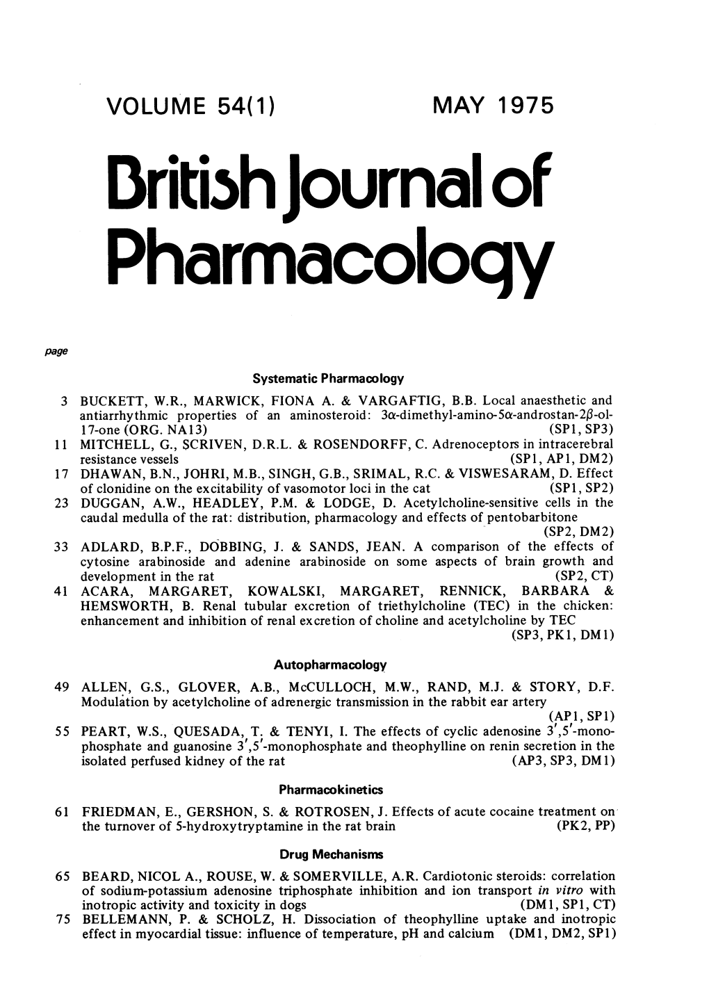 Pharmacoloqy