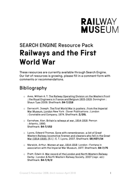 Railways and the First World