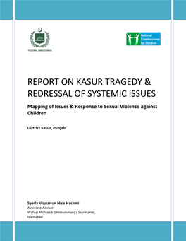 Report on Kasur Tragedy & Redressal of Systemic Issues