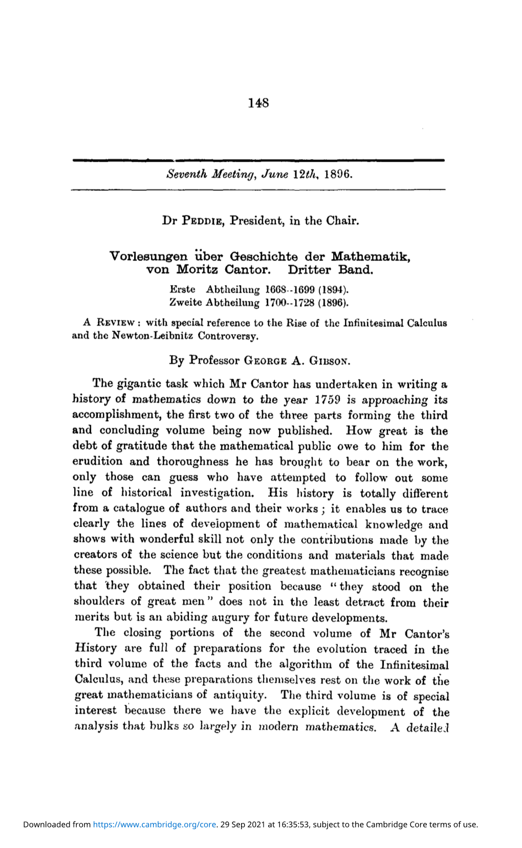 Vorlesungen Liber O-Eschichte Der Mathematik, Von Moritz Cantor