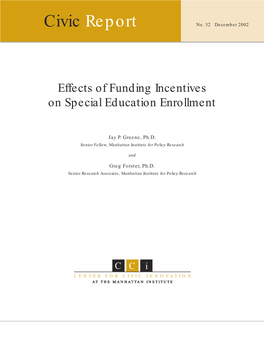 Effects of Funding Incentives on Special Education Enrollment