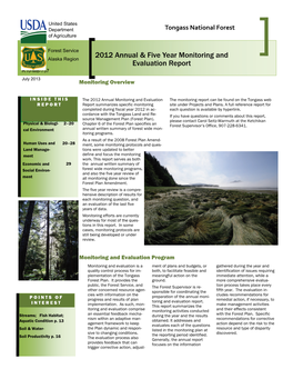 Final 2012 Monitoring and Evaluation Report Full Document