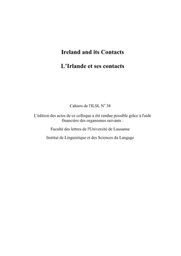 CLSL 38 Ireland and Its Contacts Print