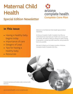 Arizona Complete Health-Complete Care Plan Maternal Child Health