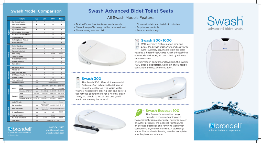 Swash Advanced Bidet Toilet Seats