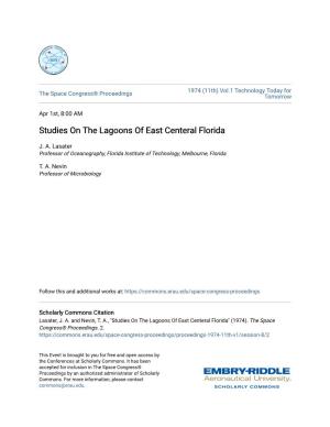 Studies on the Lagoons of East Centeral Florida