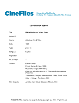 Cinefiles Document #583