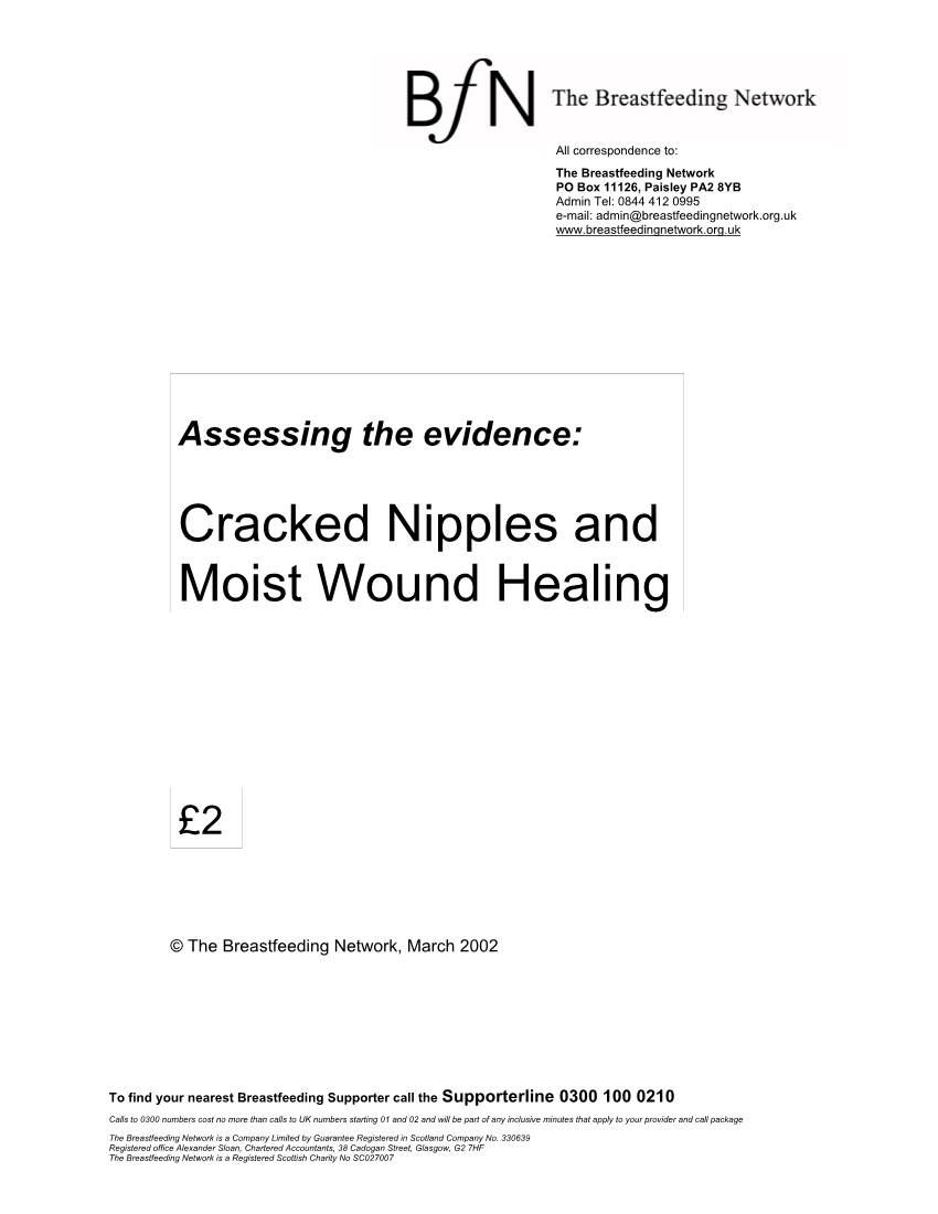Cracked Nipples and Moist Wound Healing