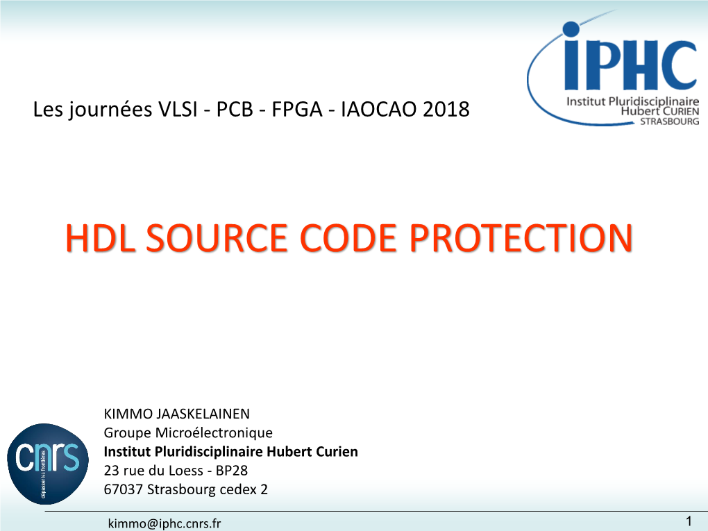 Hdl Source Code Protection