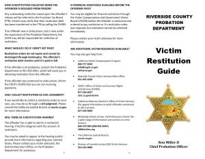 Victim Restitution Guide