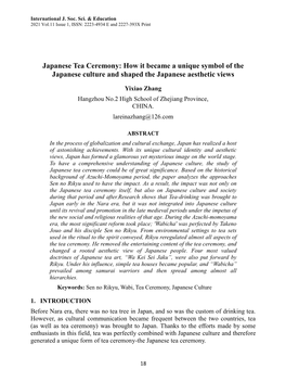 Japanese Tea Ceremony: How It Became a Unique Symbol of the Japanese Culture and Shaped the Japanese Aesthetic Views