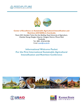 Informational Welcome Packet for the First International Sustainable Agricultural Intensification and Nutrition Conference