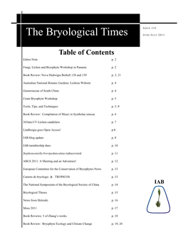 The Bryological Times J UNE-J ULY 2011