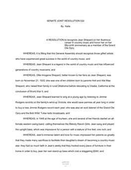 SENATE JOINT RESOLUTION 532 by Haile a RESOLUTION to Recognize
