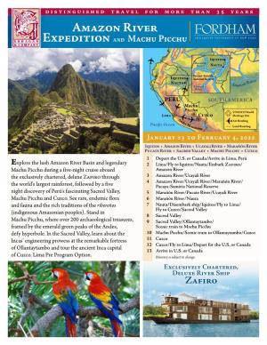 Amazon River Expedition and Machu Picchu
