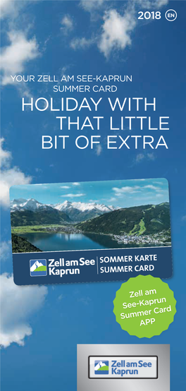 Zell Am See-Kaprun Summer Card Holiday with That Little Bit of Extra