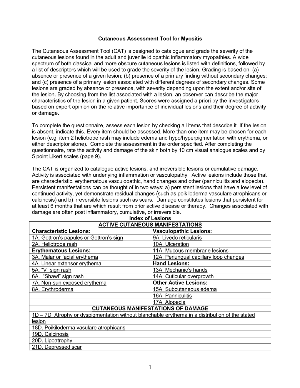 Cutaneous Assessment Tool Pdf Format