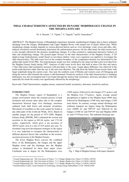 Tidal Characteristics Affected by Dynamic Morphology Change in the Meghna Estuary