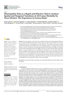 Municipality Data As a Rapid and Effective Tool to Analyse Spatial and Temporal Variations of All-Cause Mortality by Town District: the Experience in Genoa (Italy)