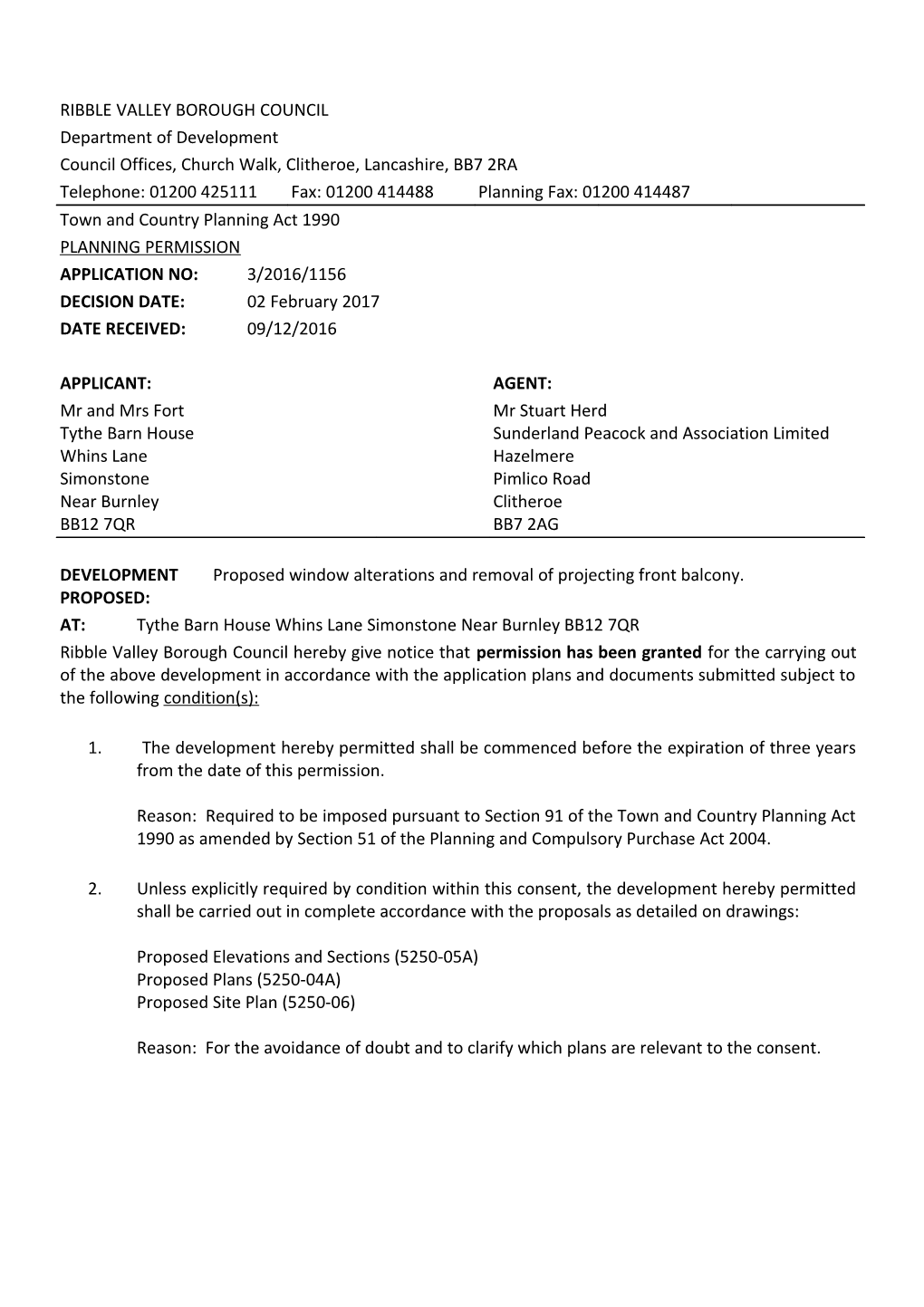 Ribble Valley Borough Council s20