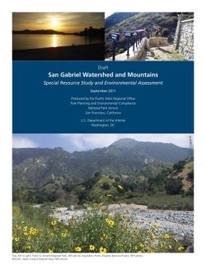 San Gabriel Watershed and Mountains Special Resource Study and Environmental Assessment