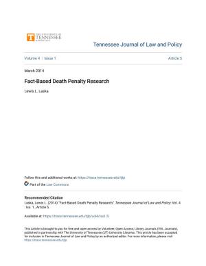 Fact-Based Death Penalty Research
