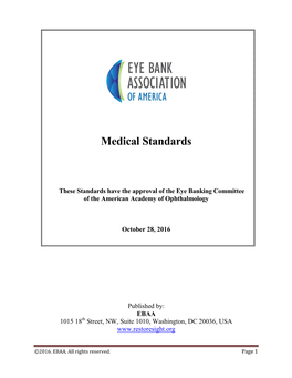EBAA Medical Standards – October 2016