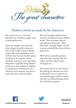 Dickens' Novels Are Made by His Characters