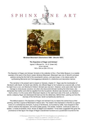 The Expulsion of Hagar and Ishmael Signed ‘A Blomert Fe
