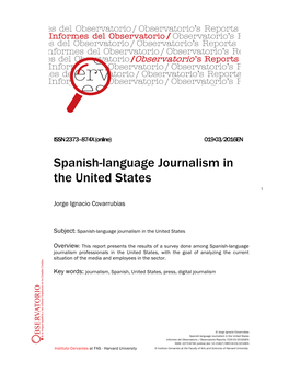 Spanish-Language Journalism in the United States 1