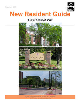 New Resident Guide City of South St