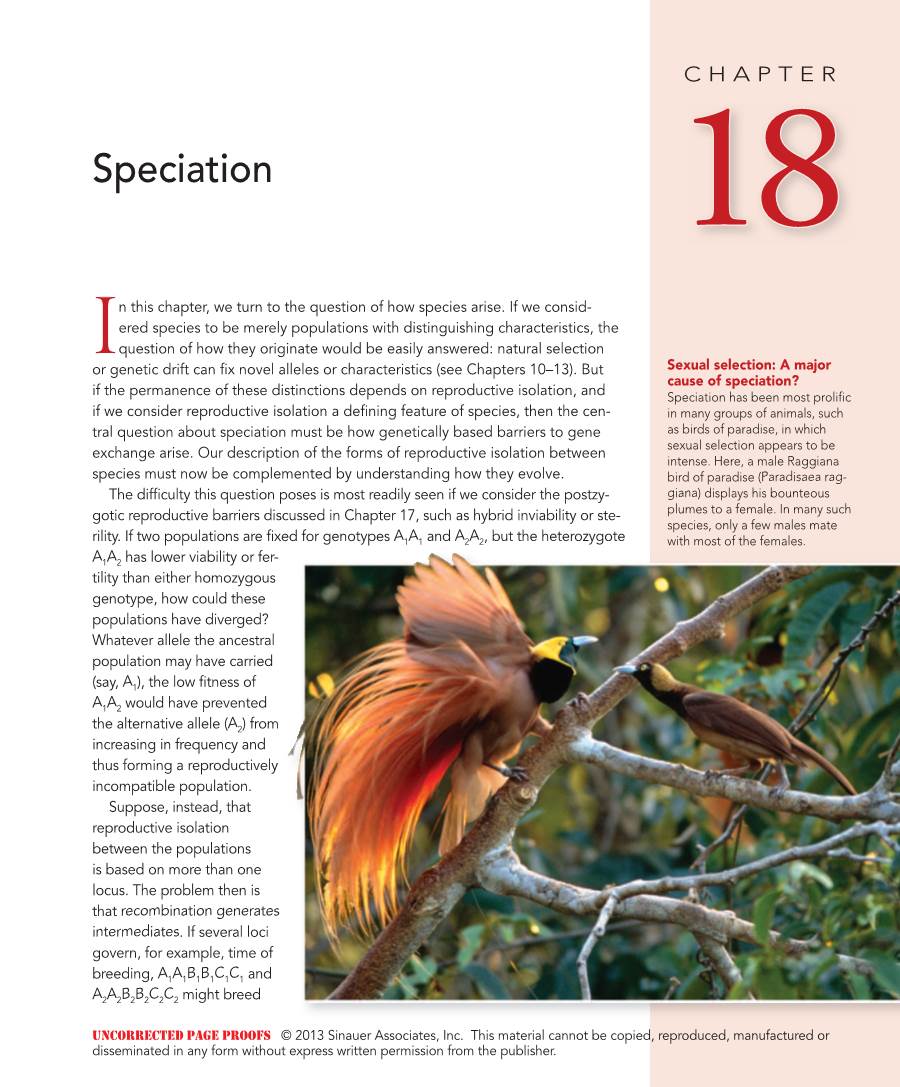 Speciation 18 N This Chapter, We Turn to the Question of How Species Arise