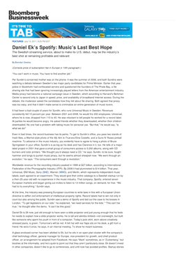 Daniel Ek's Spotify: Music's Last Best Hope