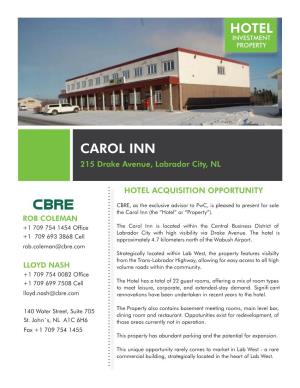 Carol Inn Listing Flyer.Indd