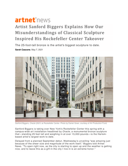 Artist Sanford Biggers Explains How Our Misunderstandings of Classical Sculpture Inspired His Rockefeller Center Takeover