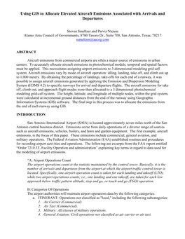 "Using GIS to Allocate Ground Level and Elevated Aircraft Emissions