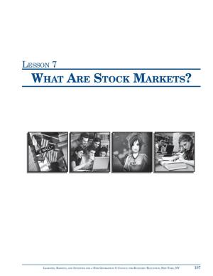What Are Stock Markets?