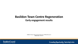 Basildon Town Centre Regeneration Early Engagement Results