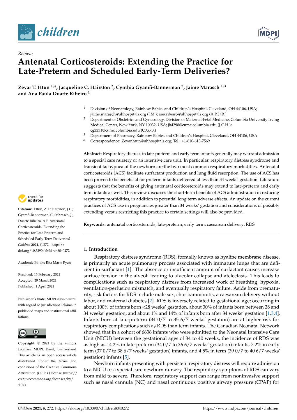 Antenatal Corticosteroids: Extending the Practice for Late-Preterm and Scheduled Early-Term Deliveries?