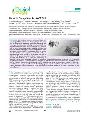 Bile Acid Recognition by NAPE-PLD
