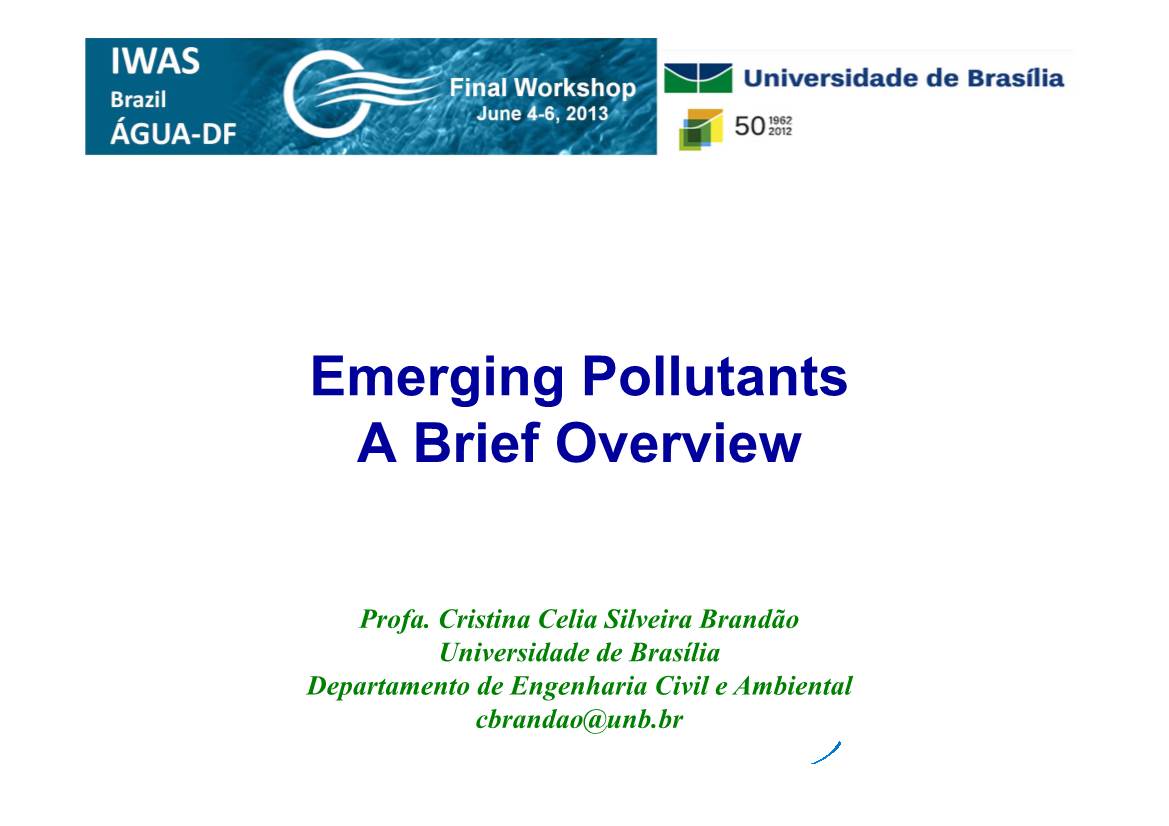 Emerging Pollutants a Brief Overview