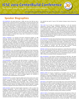 Speaker Biographies